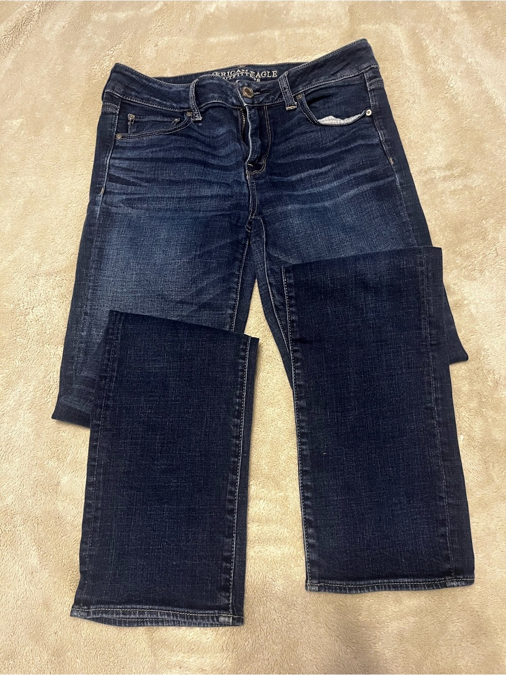 American Eagle Outfitters Dark Blue Straight Leg Jeans